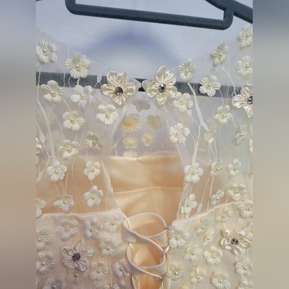 TS COUTURE Women's Size 2/4 Sleeveless Dress, Lined, Tulle skirt, Embroi… - Picture 2 of 15